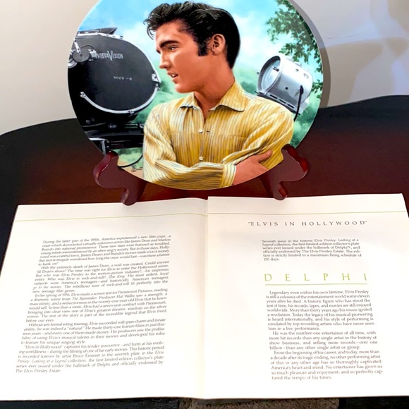 Elvis Commemorative Plate - Elvis In Hollywood - Picture 4 of 5